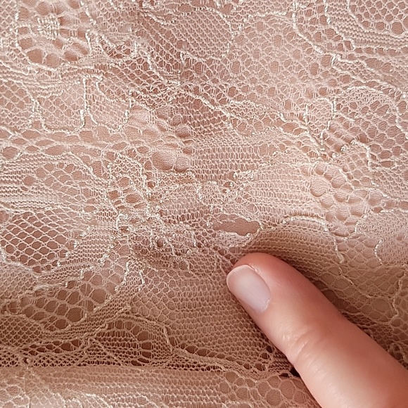 BCBGMaxAzria Women's Abigail Dusty Pink Lace Sequin Mini Dress- Size 2 - Picture 15 of 17